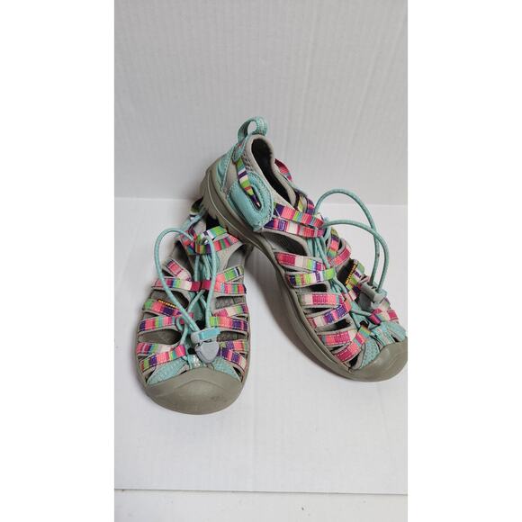 Keen Water Shoes Teal Rainbow Youth Size 3 - Picture 1 of 10